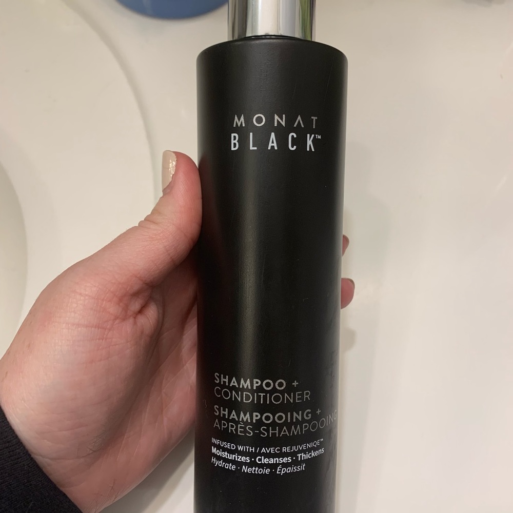 Monat black shampoo and conditioner